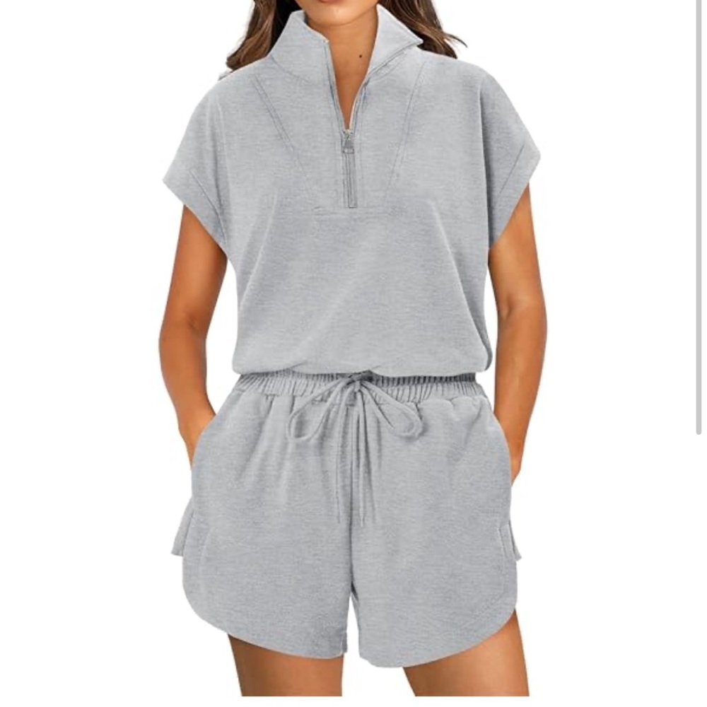 Gray Two-Piece Lounge Set